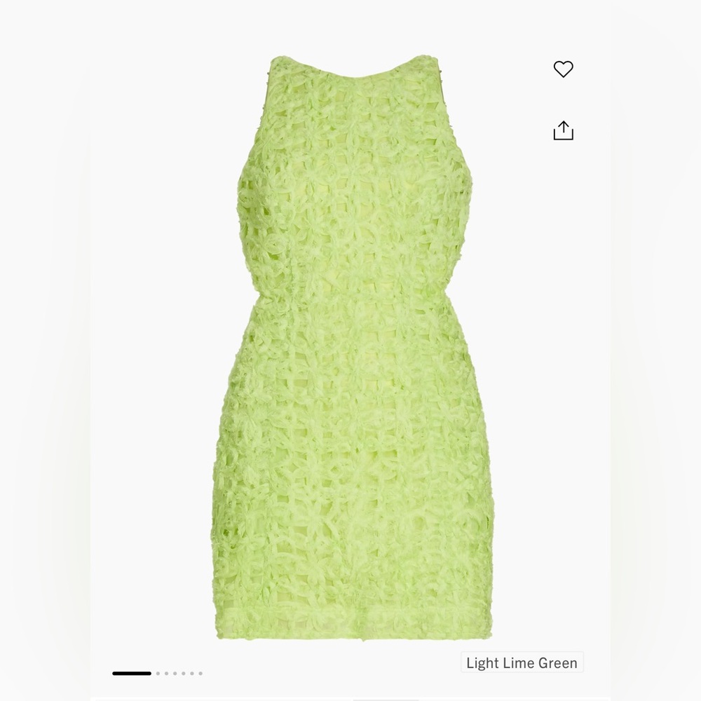 Brand new, never Worn Aje Lime Green Mini dress with beautiful open back detail